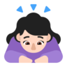 Woman Bowing: Light Skin Tone Emoji 🙇🏻‍♀️ image - Microsoft Classic 2D style