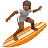 Person Surfing: Medium-Dark Skin Tone