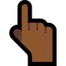 Backhand Index Pointing Up: Medium-Dark Skin Tone Emoji 👆🏾 image - Microsoft Windows 10 Segoe UI Emoji style