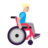 Man In Manual Wheelchair Facing Right: Medium-Light Skin Tone