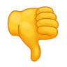 Pulgar abajo muestra
