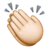 Clapping Hands: Light Skin Tone Emoji 👏🏻 image - Samsung style