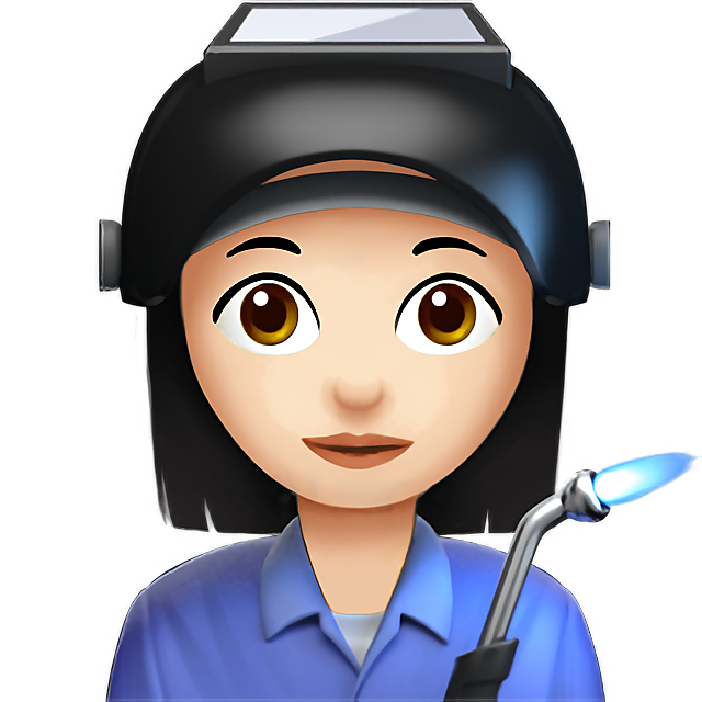 Woman Factory Worker: Light Skin Tone