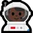 Man Astronaut: Dark Skin Tone