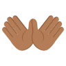 Open Hands: Medium-Dark Skin Tone Emoji 👐🏾 image - EmojiTwo style