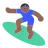 Man Surfing: Medium-Dark Skin Tone