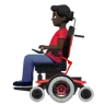 Man In Motorized Wheelchair: Dark Skin Tone Emoji 👨🏿‍🦼 image - Apple style