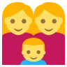 Family: Woman, Woman, Boy Emoji 👩‍👩‍👦 image - EmojiTwo style