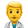 Man Health Worker Emoji 👨‍⚕️ image - Apple style