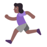 Woman Running: Medium-Dark Skin Tone Emoji 🏃🏾‍♀️ image - Microsoft Classic 2D style