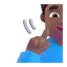 Deaf Man: Medium-Dark Skin Tone Emoji 🧏🏾‍♂️ image - Microsoft 3D Fluent style