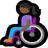 Woman In Manual Wheelchair: Medium-Dark Skin Tone