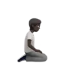 Person Kneeling Facing Right: Dark Skin Tone Emoji 🧎🏿‍➡️ image - Apple style