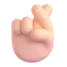 Crossed Fingers: Light Skin Tone Emoji 🤞🏻 image - Microsoft 3D Fluent style