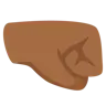 Right-Facing Fist: Medium-Dark Skin Tone Emoji 🤜🏾 image - Google Noto Color style