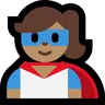 Woman Superhero: Medium Skin Tone Emoji 🦸🏽‍♀️ image - Microsoft Windows 10 Segoe UI Emoji style