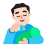 Man Feeding Baby: Light Skin Tone Emoji 👨🏻‍🍼 image - Microsoft Classic 2D style
