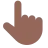 Backhand Index Pointing Up: Medium-Dark Skin Tone