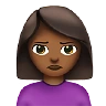 Woman Pouting: Medium-Dark Skin Tone Emoji 🙎🏾‍♀️ image - Apple style