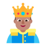 Prince: Medium Skin Tone Emoji 🤴🏽 image - Microsoft Classic 2D style