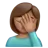 Woman Facepalming: Medium Skin Tone