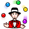 Person Juggling: Light Skin Tone Emoji 🤹🏻 image - Emojidex style