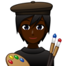 Artist: Dark Skin Tone Emoji 🧑🏿‍🎨 image - Emojidex style