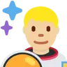 Man Astronaut: Medium-Light Skin Tone Emoji 👨🏼‍🚀 image - Twitter / X (Twemoji) style