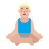 Man In Lotus Position: Medium-Light Skin Tone Emoji 🧘🏼‍♂️ image - Microsoft Classic 2D style