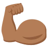 Flexed Biceps: Medium-Dark Skin Tone Emoji 💪🏾 image - EmojiTwo style