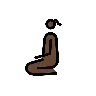 Woman Kneeling: Dark Skin Tone Emoji 🧎🏿‍♀️ image - OpenMoji style