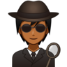 Detective: Medium-Dark Skin Tone Emoji 🕵🏾 image - Emojidex style