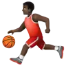 Man Bouncing Ball: Dark Skin Tone Emoji ⛹🏿‍♂️ image - WhatsApp style