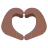 Heart Hands: Medium-Dark Skin Tone