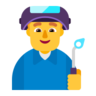 Man Factory Worker Emoji 👨‍🏭 image - Microsoft Classic 2D style