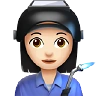 Woman Factory Worker: Light Skin Tone Emoji 👩🏻‍🏭 image - Apple style