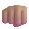 Oncoming Fist: Medium Skin Tone Emoji 👊🏽 image - Microsoft 3D Fluent style