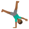 Man Cartwheeling: Medium-Dark Skin Tone Emoji 🤸🏾‍♂️ image - Google Noto Color style