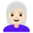 Woman: Light Skin Tone, White Hair