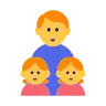 Family: Man, Girl, Girl Emoji 👨‍👧‍👧 image - Tossface style