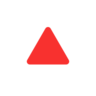 Emoji Triangolo rosso up-pointing 🔺 image - Microsoft Classic 2D style