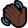 Waving Hand: Dark Skin Tone Emoji 👋🏿 image - Microsoft Windows 10 Segoe UI Emoji style