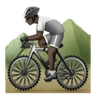Person Mountain Biking: Dark Skin Tone Emoji 🚵🏿 image - Huawei Harmony OS style