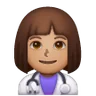 Woman Health Worker: Medium Skin Tone Emoji 👩🏽‍⚕️ image - Samsung style