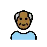 Old Man: Medium-Dark Skin Tone Emoji 👴🏾 image - OpenMoji style