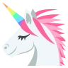 Emoji Egyszarvú arc 🦄 image - EmojiTwo style