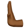 Leftwards Pushing Hand: Medium-Dark Skin Tone Emoji 🫷🏾 image - Huawei Harmony OS style