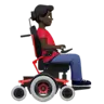 Man In Motorized Wheelchair Facing Right: Dark Skin Tone Emoji 👨🏿‍🦼‍➡️ image - Apple style