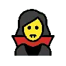 Woman Vampire Emoji 🧛‍♀️ image - OpenMoji style