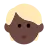 Person: Dark Skin Tone, Blond Hair